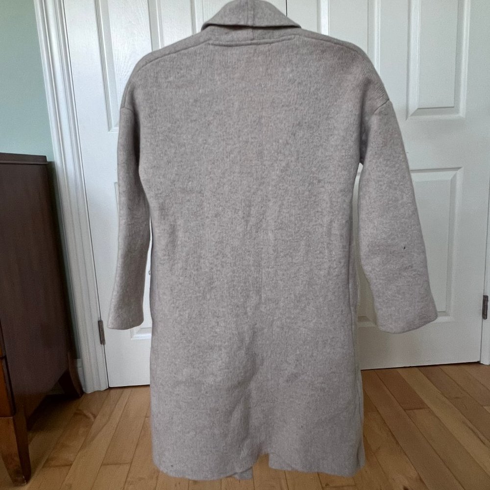 Madewell 100% Merino Wool Rivington Sweater Coat - Long Open Cardigan - Oatmeal - Picture 2 of 6